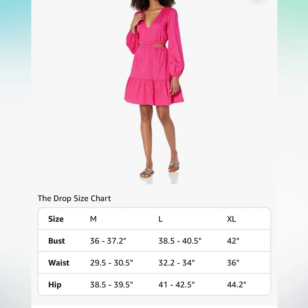 NWT The Drop Women's Sita Short Cut Out Cotton Sateen Dress - Picture 7 of 7